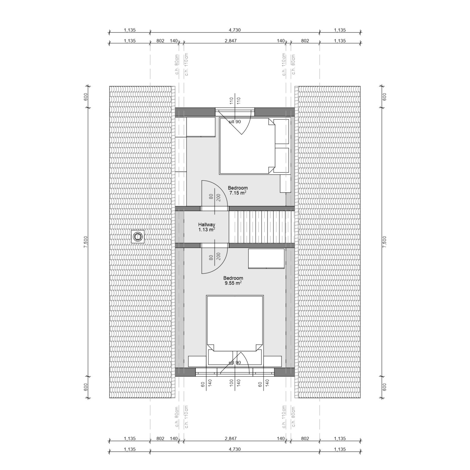 A-FRAME Varijanta 1 - osnova sprata