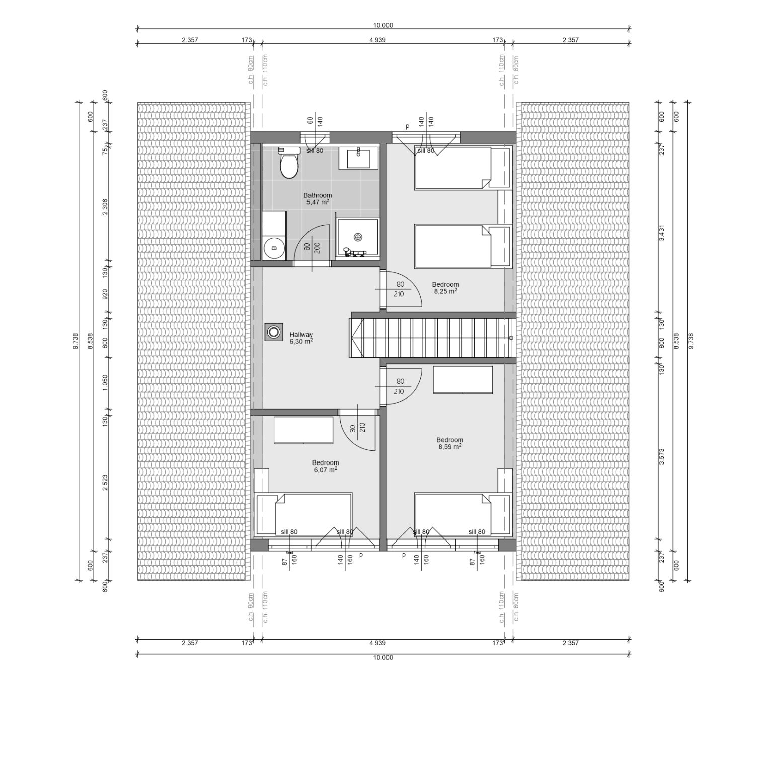 A-frame V4 - Osnova sprata